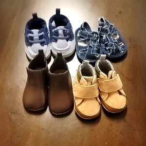 Old Navy Baby Shoes 0-3 Months (Sold As Complete Set - all 4 pairs for $15)